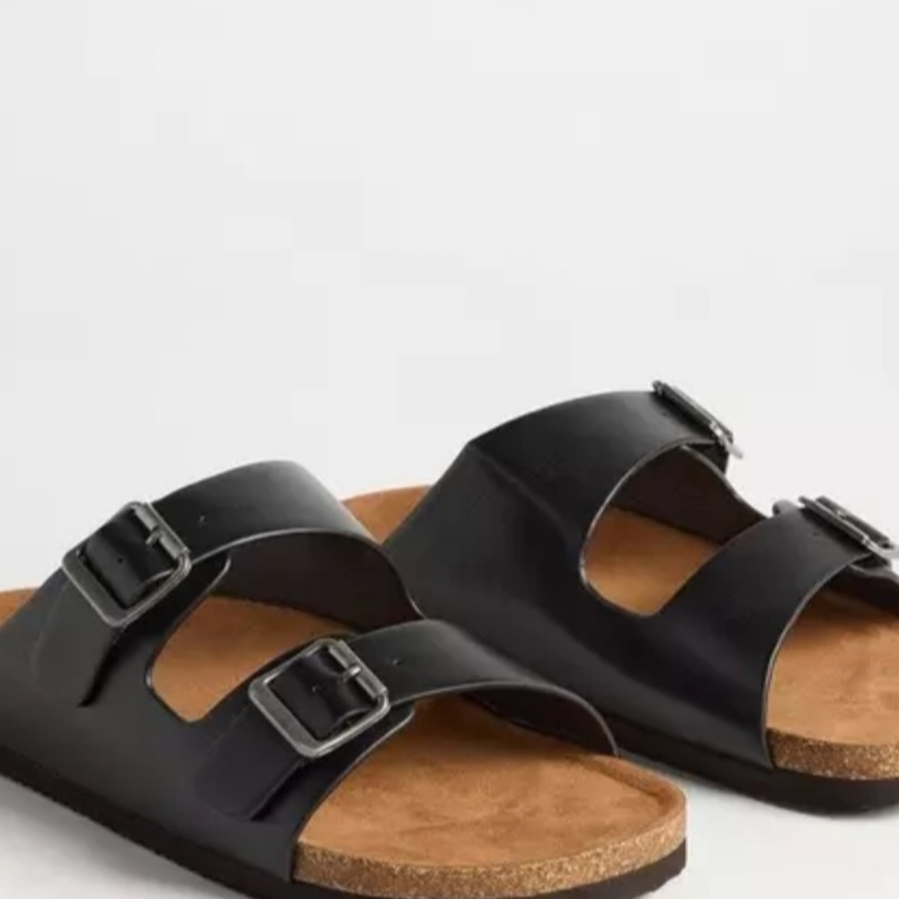 NWT Torrid Womens Black Double-Strap Sandals